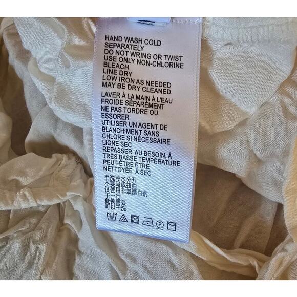 Anthropologie Melody Lace Trim Button Front Tie Back Patchwork Dress - Picture 7 of 12